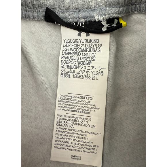 Under Armour Youth Boy Loose Fit Drawstring Gray Sweatpants w/Pocket  Sz L - Picture 13 of 14